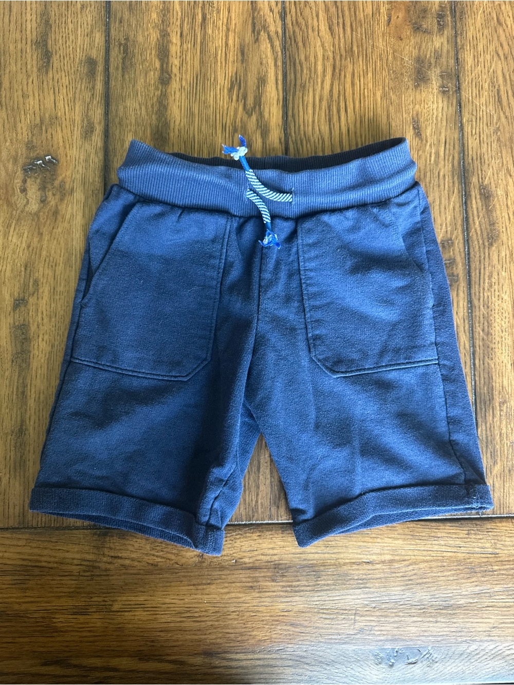 Cat & Jack Navy Blue Toddler Shorts with Light Blue Waistband